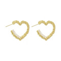 Shangjie OEM aretes Wholesale 925 Silver Stud Earrings Fashion Pearl Geometric Earring Charms Women